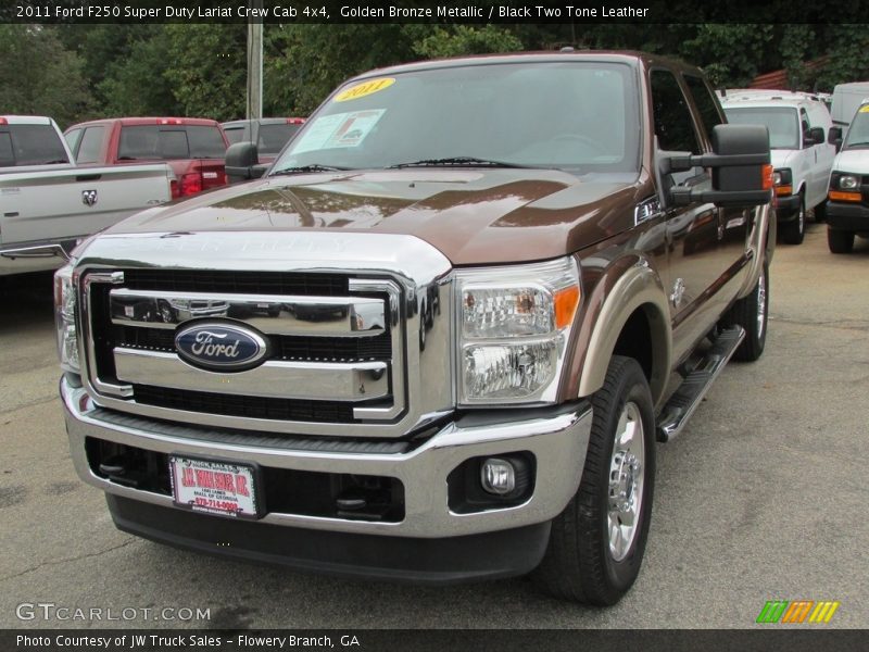 Golden Bronze Metallic / Black Two Tone Leather 2011 Ford F250 Super Duty Lariat Crew Cab 4x4