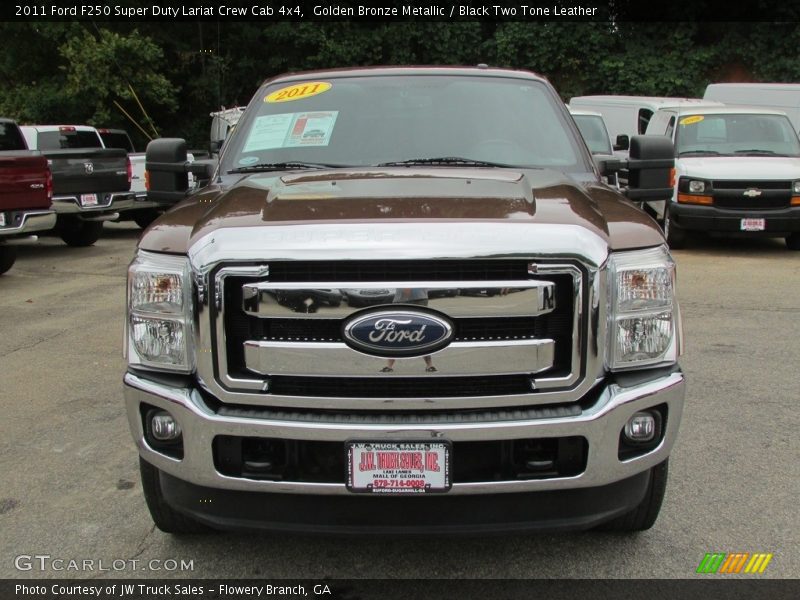 Golden Bronze Metallic / Black Two Tone Leather 2011 Ford F250 Super Duty Lariat Crew Cab 4x4