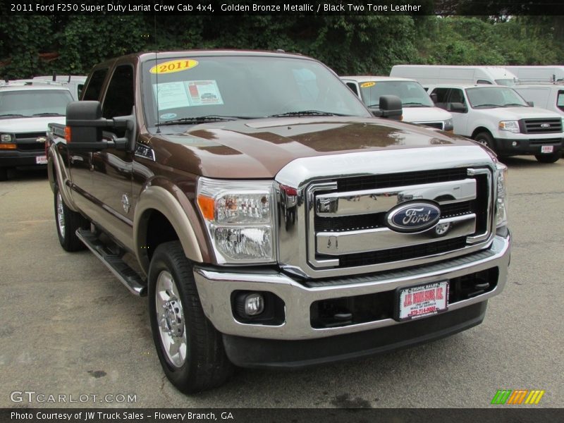 Golden Bronze Metallic / Black Two Tone Leather 2011 Ford F250 Super Duty Lariat Crew Cab 4x4