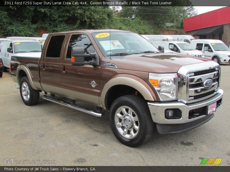 Golden Bronze Metallic / Black Two Tone Leather 2011 Ford F250 Super Duty Lariat Crew Cab 4x4