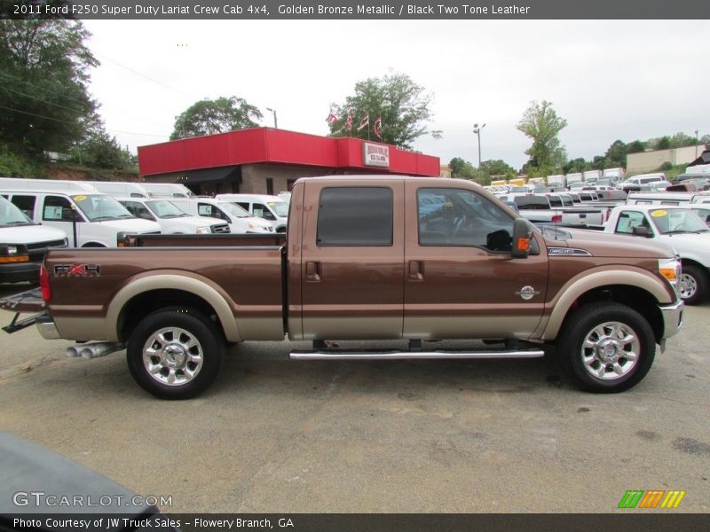 Golden Bronze Metallic / Black Two Tone Leather 2011 Ford F250 Super Duty Lariat Crew Cab 4x4