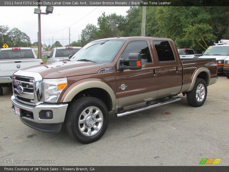 Golden Bronze Metallic / Black Two Tone Leather 2011 Ford F250 Super Duty Lariat Crew Cab 4x4