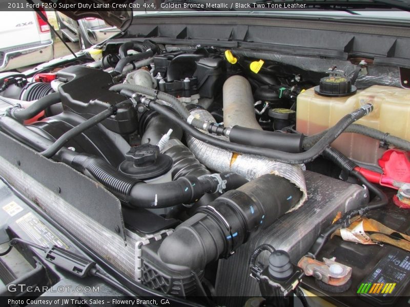 Golden Bronze Metallic / Black Two Tone Leather 2011 Ford F250 Super Duty Lariat Crew Cab 4x4