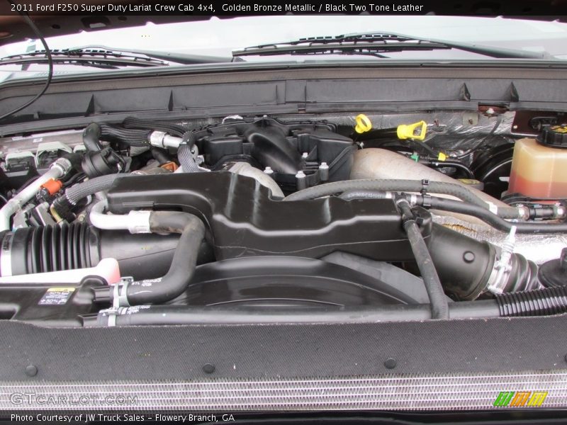 Golden Bronze Metallic / Black Two Tone Leather 2011 Ford F250 Super Duty Lariat Crew Cab 4x4