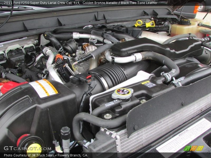 Golden Bronze Metallic / Black Two Tone Leather 2011 Ford F250 Super Duty Lariat Crew Cab 4x4