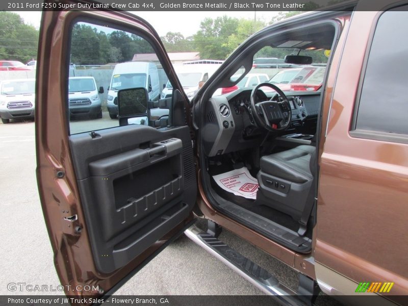 Golden Bronze Metallic / Black Two Tone Leather 2011 Ford F250 Super Duty Lariat Crew Cab 4x4