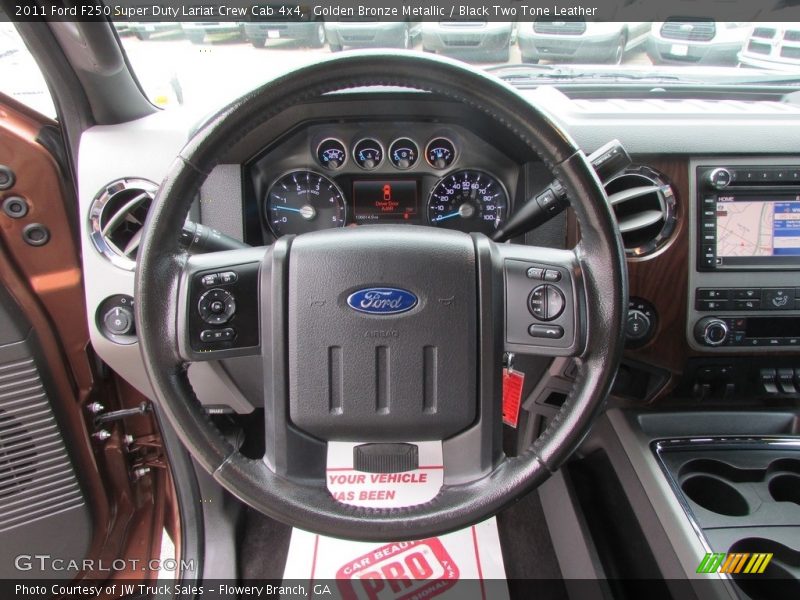 Golden Bronze Metallic / Black Two Tone Leather 2011 Ford F250 Super Duty Lariat Crew Cab 4x4