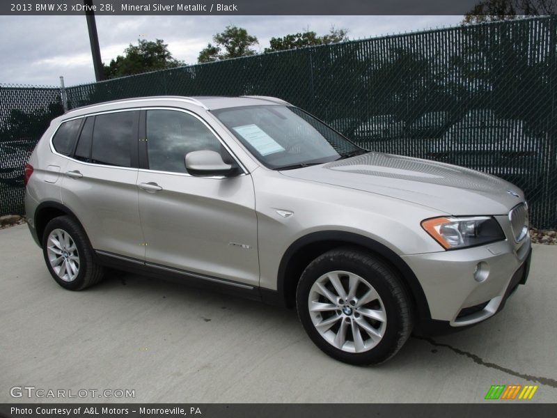 Mineral Silver Metallic / Black 2013 BMW X3 xDrive 28i