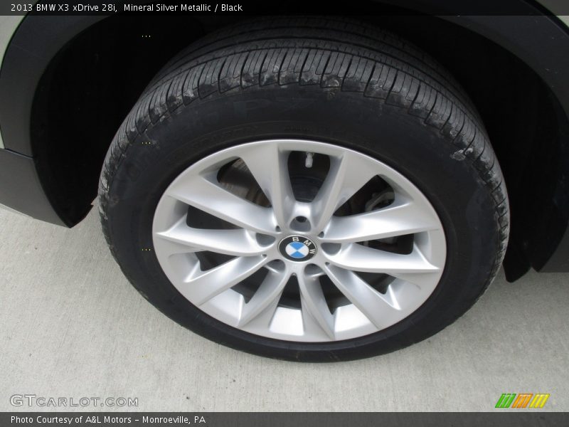 Mineral Silver Metallic / Black 2013 BMW X3 xDrive 28i