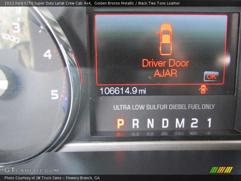 Golden Bronze Metallic / Black Two Tone Leather 2011 Ford F250 Super Duty Lariat Crew Cab 4x4