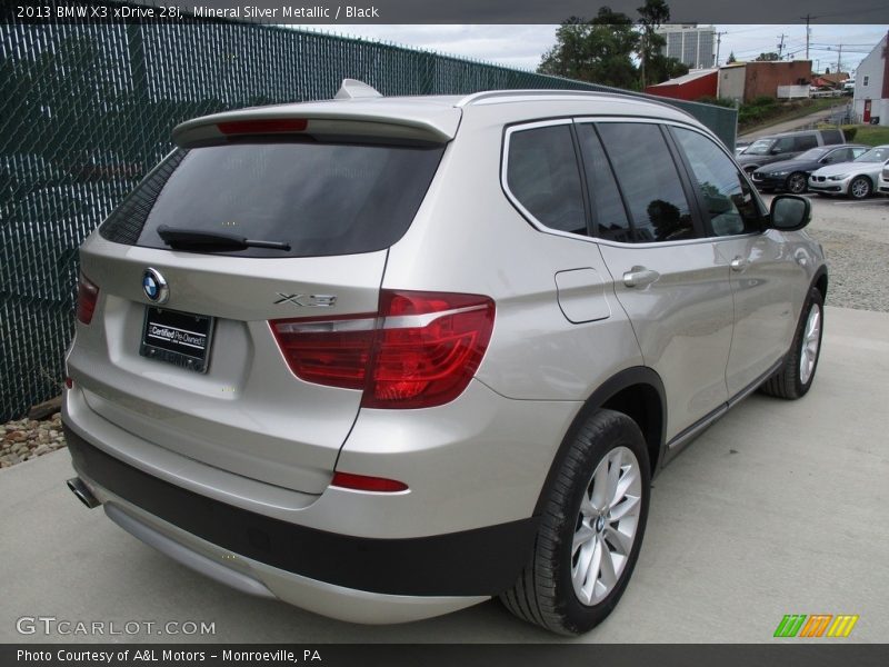 Mineral Silver Metallic / Black 2013 BMW X3 xDrive 28i
