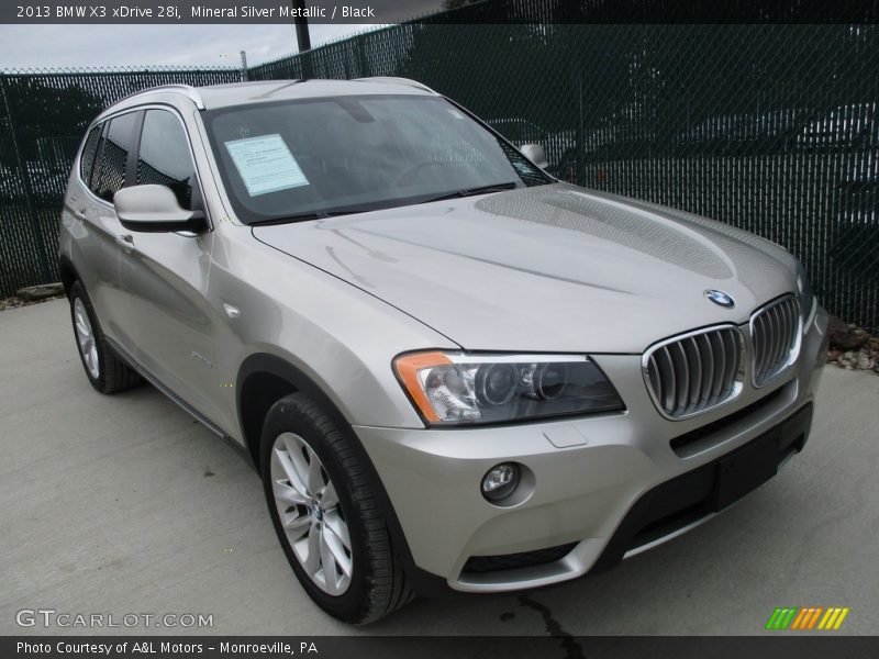 Mineral Silver Metallic / Black 2013 BMW X3 xDrive 28i