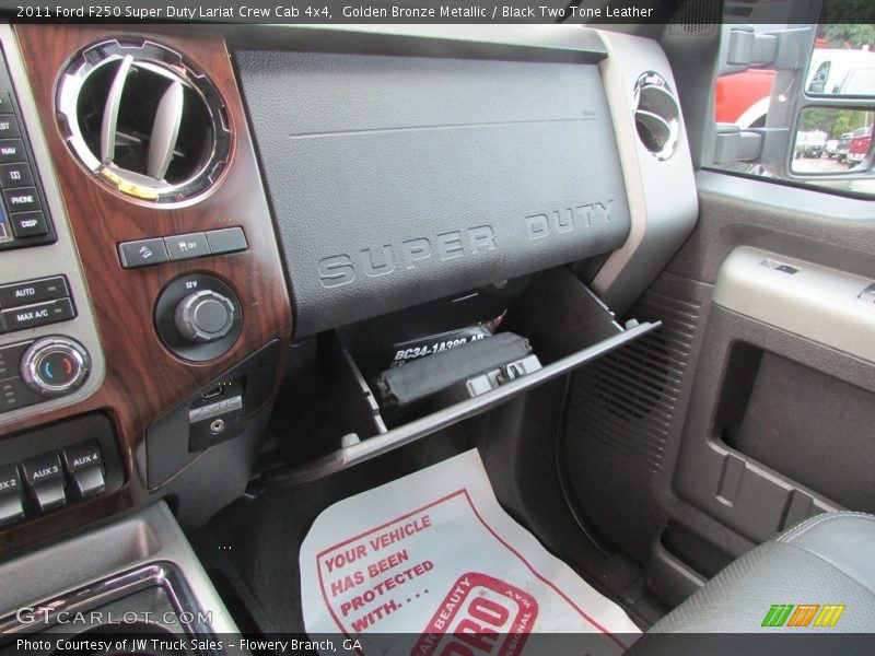 Golden Bronze Metallic / Black Two Tone Leather 2011 Ford F250 Super Duty Lariat Crew Cab 4x4