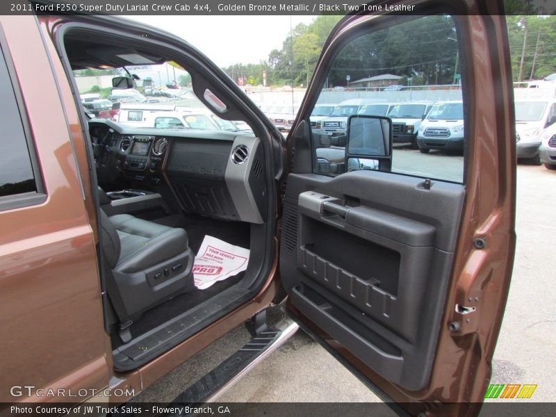 Golden Bronze Metallic / Black Two Tone Leather 2011 Ford F250 Super Duty Lariat Crew Cab 4x4