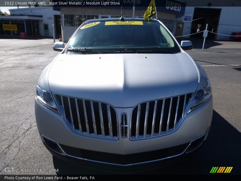 Ingot Silver Metallic / Medium Light Stone 2012 Lincoln MKX AWD