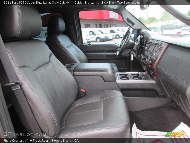 Golden Bronze Metallic / Black Two Tone Leather 2011 Ford F250 Super Duty Lariat Crew Cab 4x4