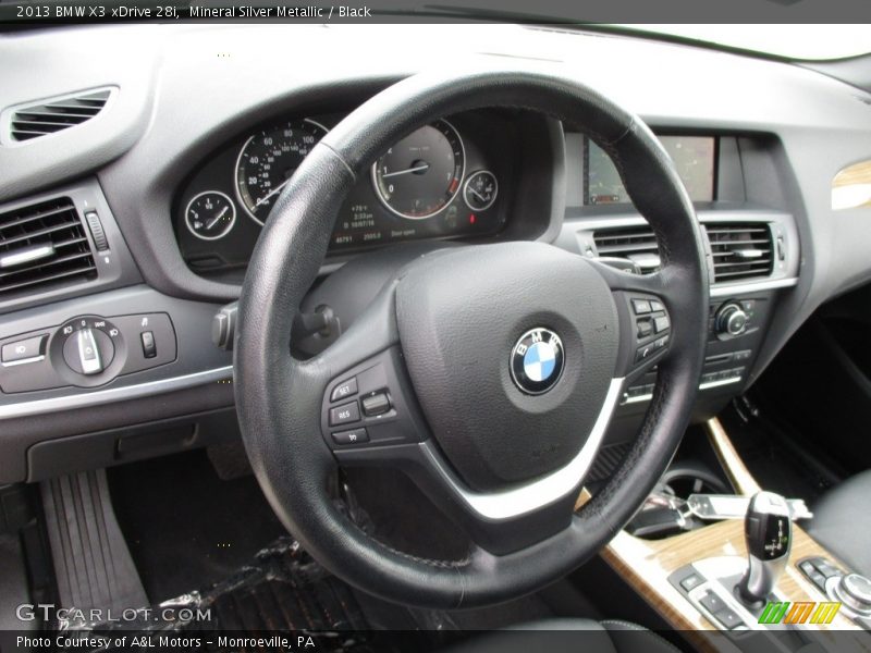 Mineral Silver Metallic / Black 2013 BMW X3 xDrive 28i