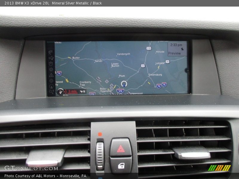 Mineral Silver Metallic / Black 2013 BMW X3 xDrive 28i