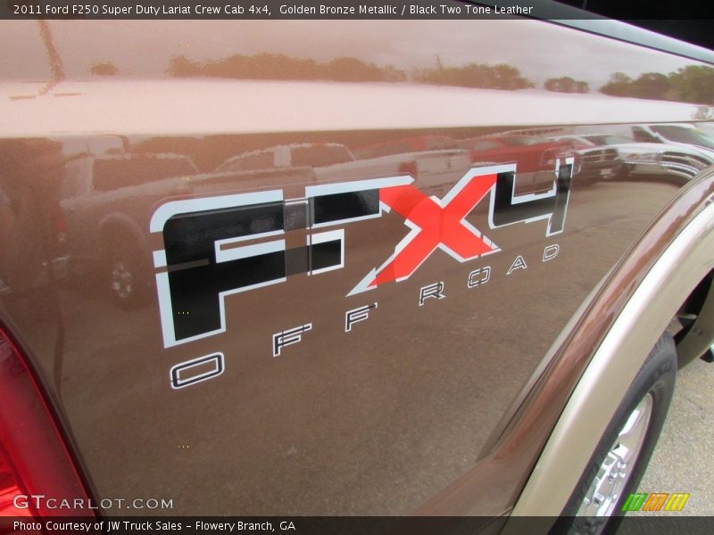 Golden Bronze Metallic / Black Two Tone Leather 2011 Ford F250 Super Duty Lariat Crew Cab 4x4