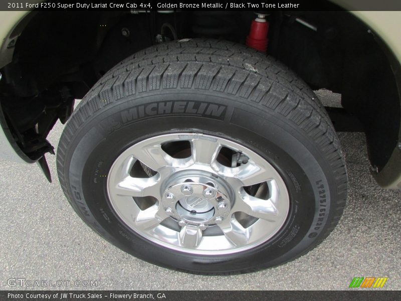 Golden Bronze Metallic / Black Two Tone Leather 2011 Ford F250 Super Duty Lariat Crew Cab 4x4