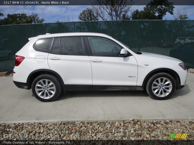 Alpine White / Black 2017 BMW X3 xDrive28i