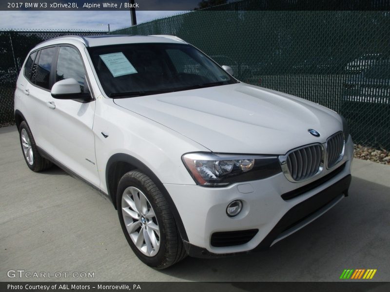 Alpine White / Black 2017 BMW X3 xDrive28i