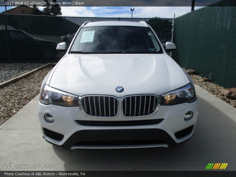 Alpine White / Black 2017 BMW X3 xDrive28i