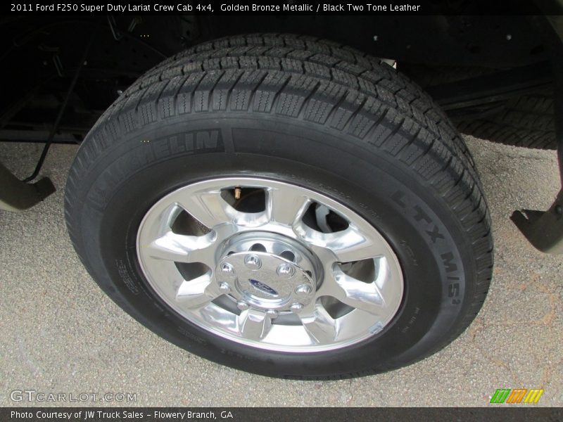Golden Bronze Metallic / Black Two Tone Leather 2011 Ford F250 Super Duty Lariat Crew Cab 4x4