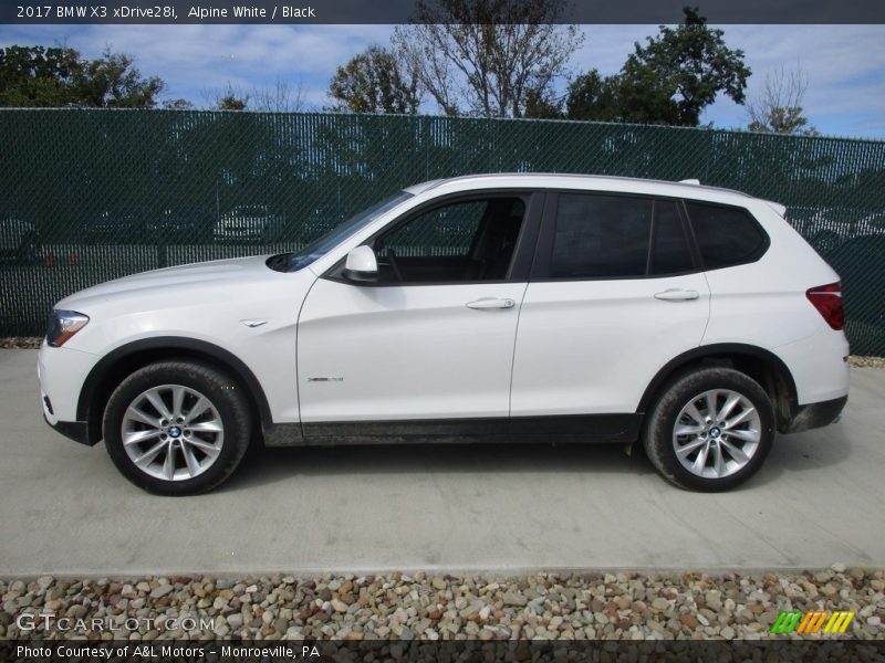 Alpine White / Black 2017 BMW X3 xDrive28i