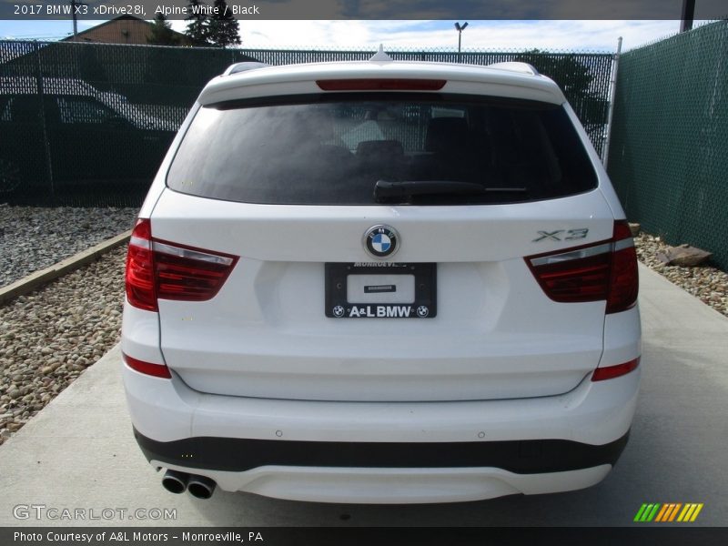 Alpine White / Black 2017 BMW X3 xDrive28i