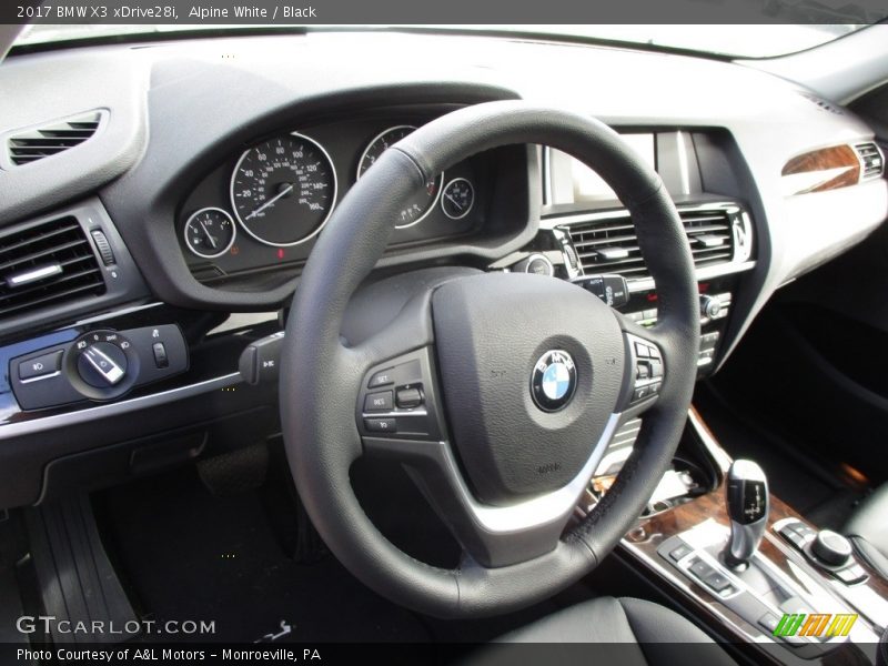 Alpine White / Black 2017 BMW X3 xDrive28i