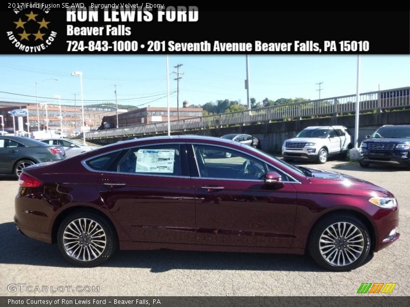 Burgundy Velvet / Ebony 2017 Ford Fusion SE AWD