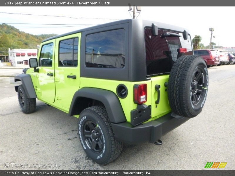 Hypergreen / Black 2017 Jeep Wrangler Unlimited Sport 4x4