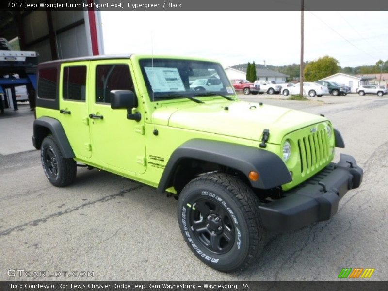 Hypergreen / Black 2017 Jeep Wrangler Unlimited Sport 4x4