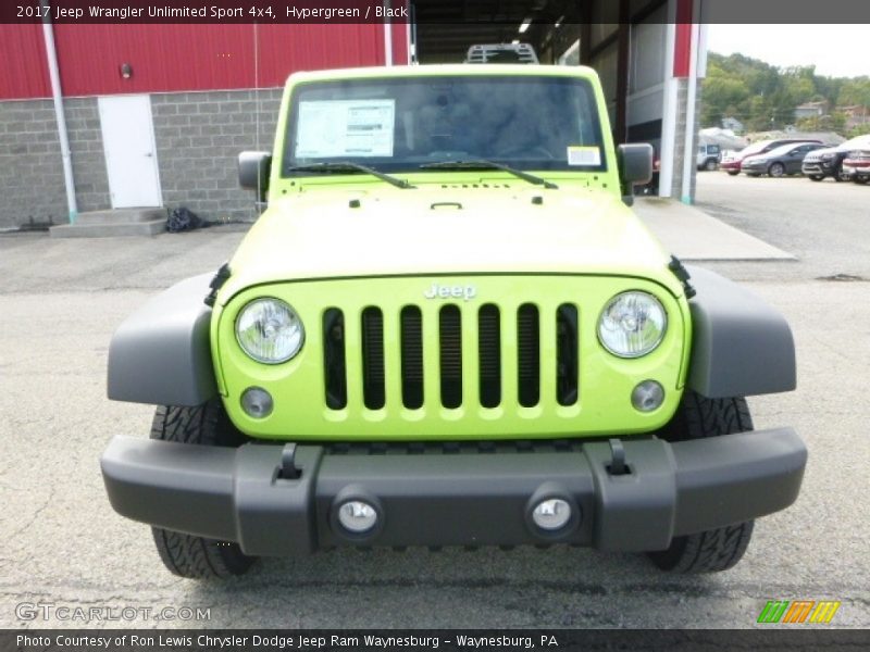 Hypergreen / Black 2017 Jeep Wrangler Unlimited Sport 4x4