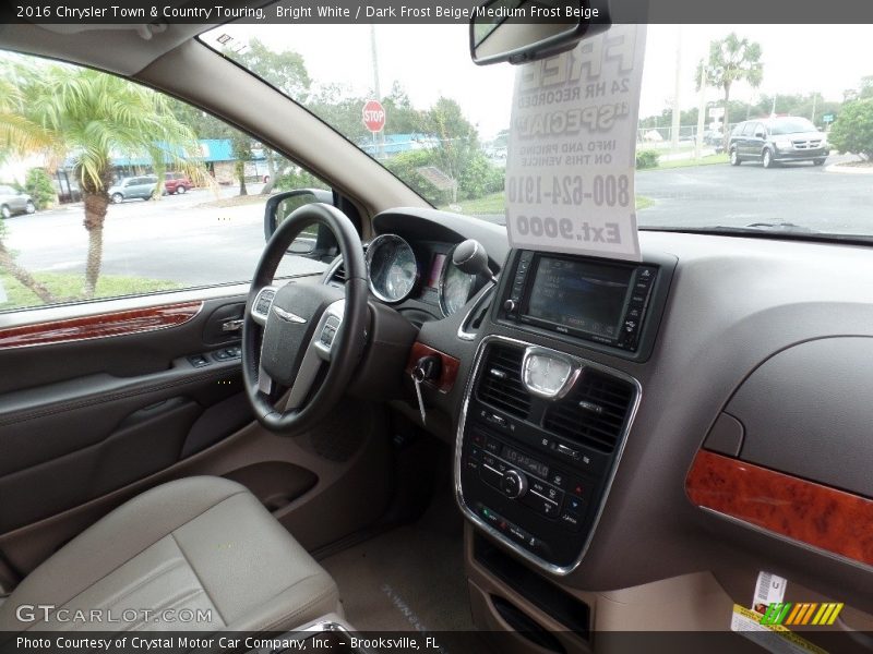 Bright White / Dark Frost Beige/Medium Frost Beige 2016 Chrysler Town & Country Touring