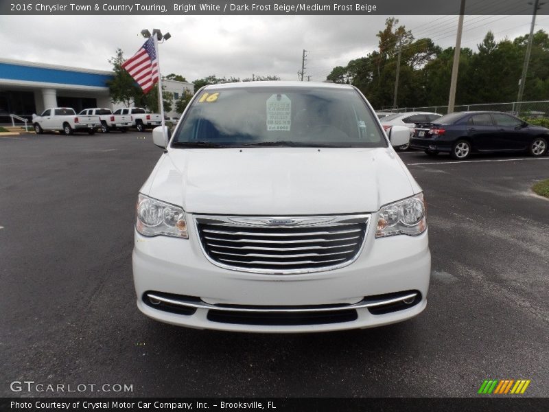 Bright White / Dark Frost Beige/Medium Frost Beige 2016 Chrysler Town & Country Touring