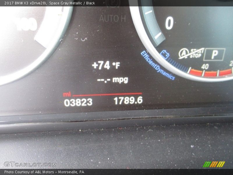 Space Gray Metallic / Black 2017 BMW X3 xDrive28i