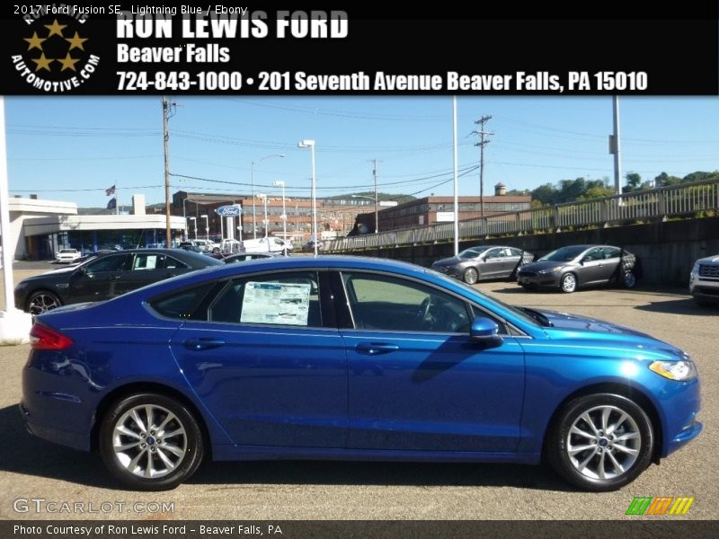 Lightning Blue / Ebony 2017 Ford Fusion SE