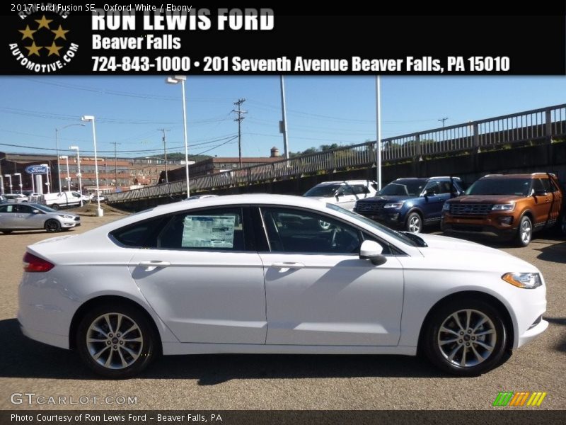 Oxford White / Ebony 2017 Ford Fusion SE