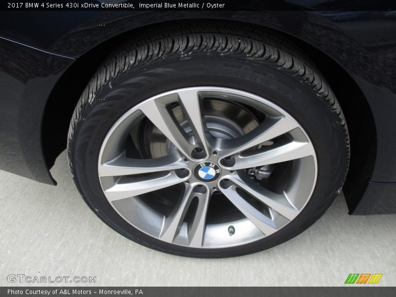 Imperial Blue Metallic / Oyster 2017 BMW 4 Series 430i xDrive Convertible