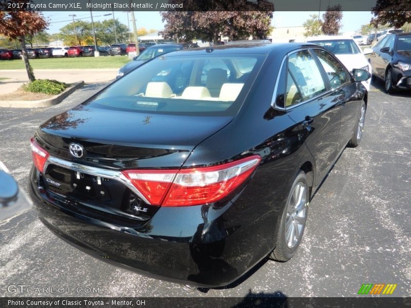 Midnight Black Metallic / Almond 2017 Toyota Camry XLE