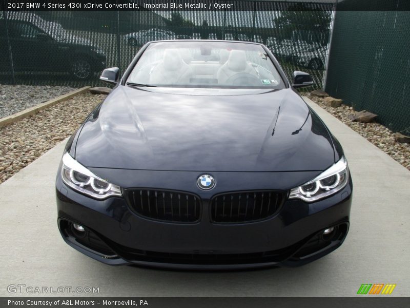 Imperial Blue Metallic / Oyster 2017 BMW 4 Series 430i xDrive Convertible