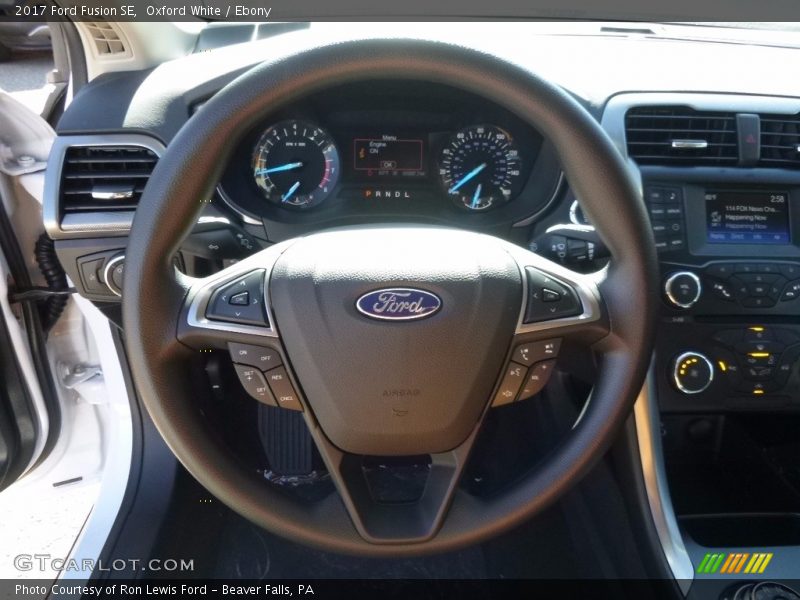 Oxford White / Ebony 2017 Ford Fusion SE
