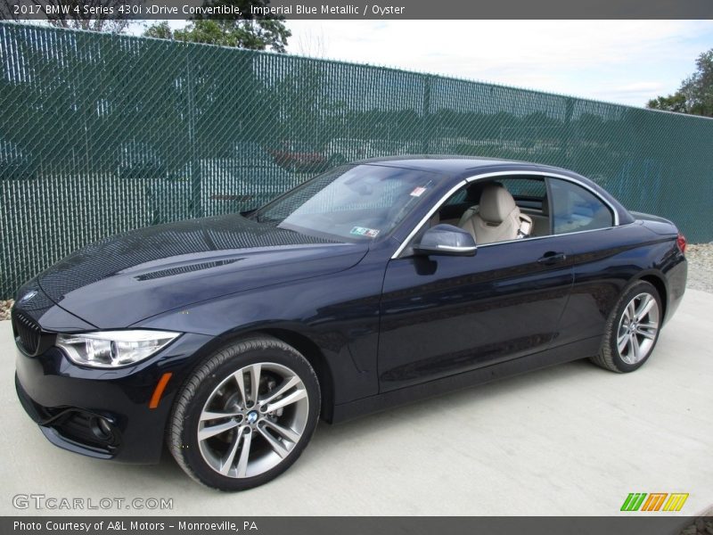 Imperial Blue Metallic / Oyster 2017 BMW 4 Series 430i xDrive Convertible
