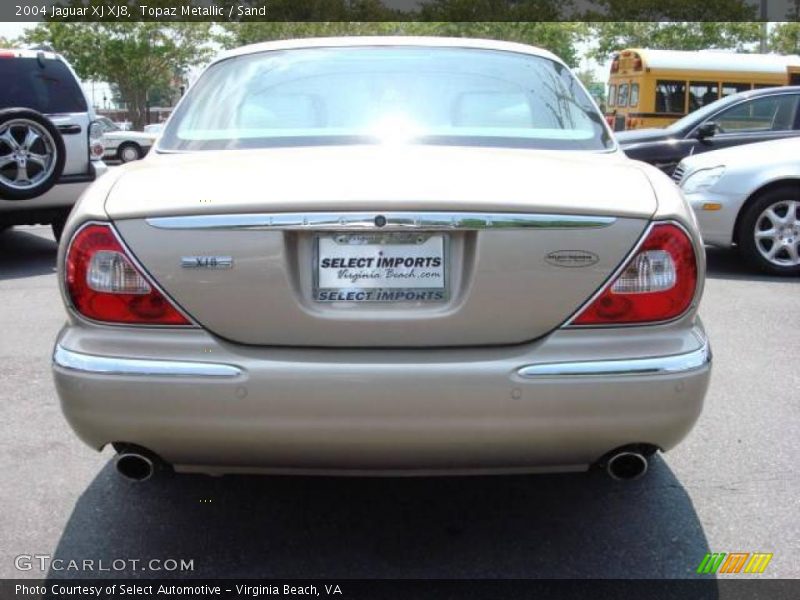 Topaz Metallic / Sand 2004 Jaguar XJ XJ8