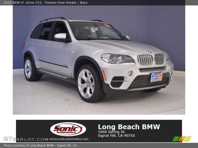 Titanium Silver Metallic / Black 2013 BMW X5 xDrive 35d