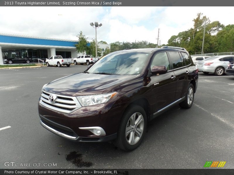 Sizzling Crimson Mica / Sand Beige 2013 Toyota Highlander Limited