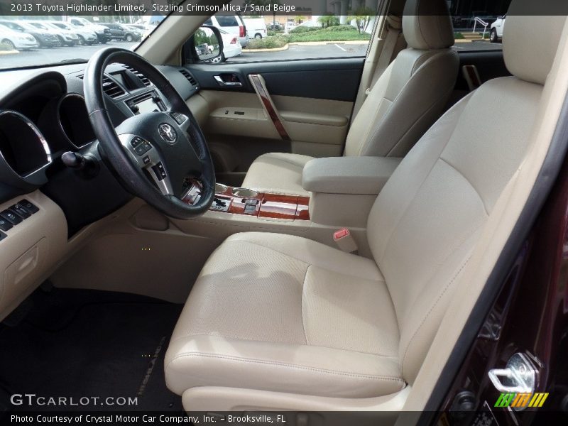 Sizzling Crimson Mica / Sand Beige 2013 Toyota Highlander Limited