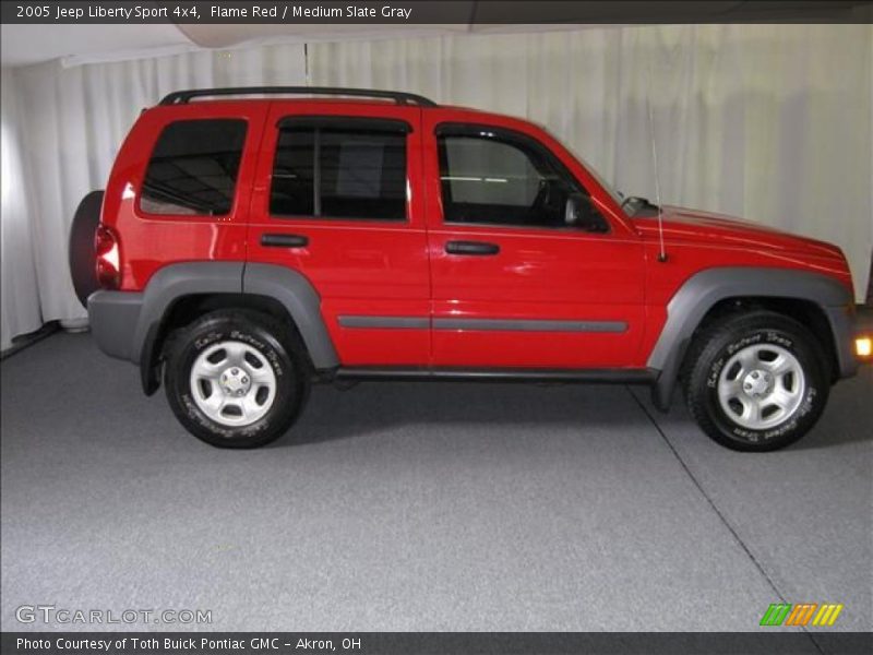 Flame Red / Medium Slate Gray 2005 Jeep Liberty Sport 4x4